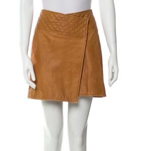 Adam Lippes genuine leather skirt